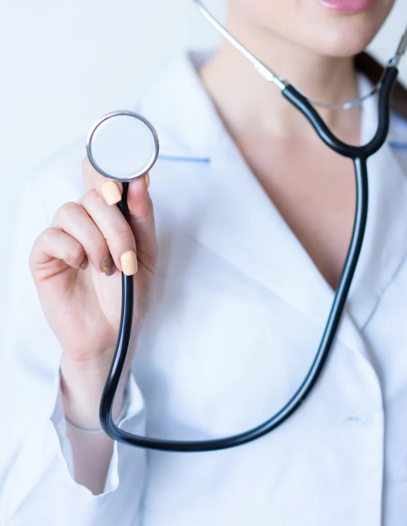 Healthcare professional with a stethoscope